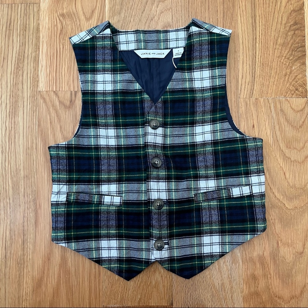 Janie and Jack Plaid Vest